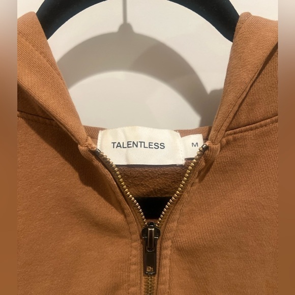 Talentless WOMENS ZIP CROP brown JACKET size Medium M - Picture 5 of 10